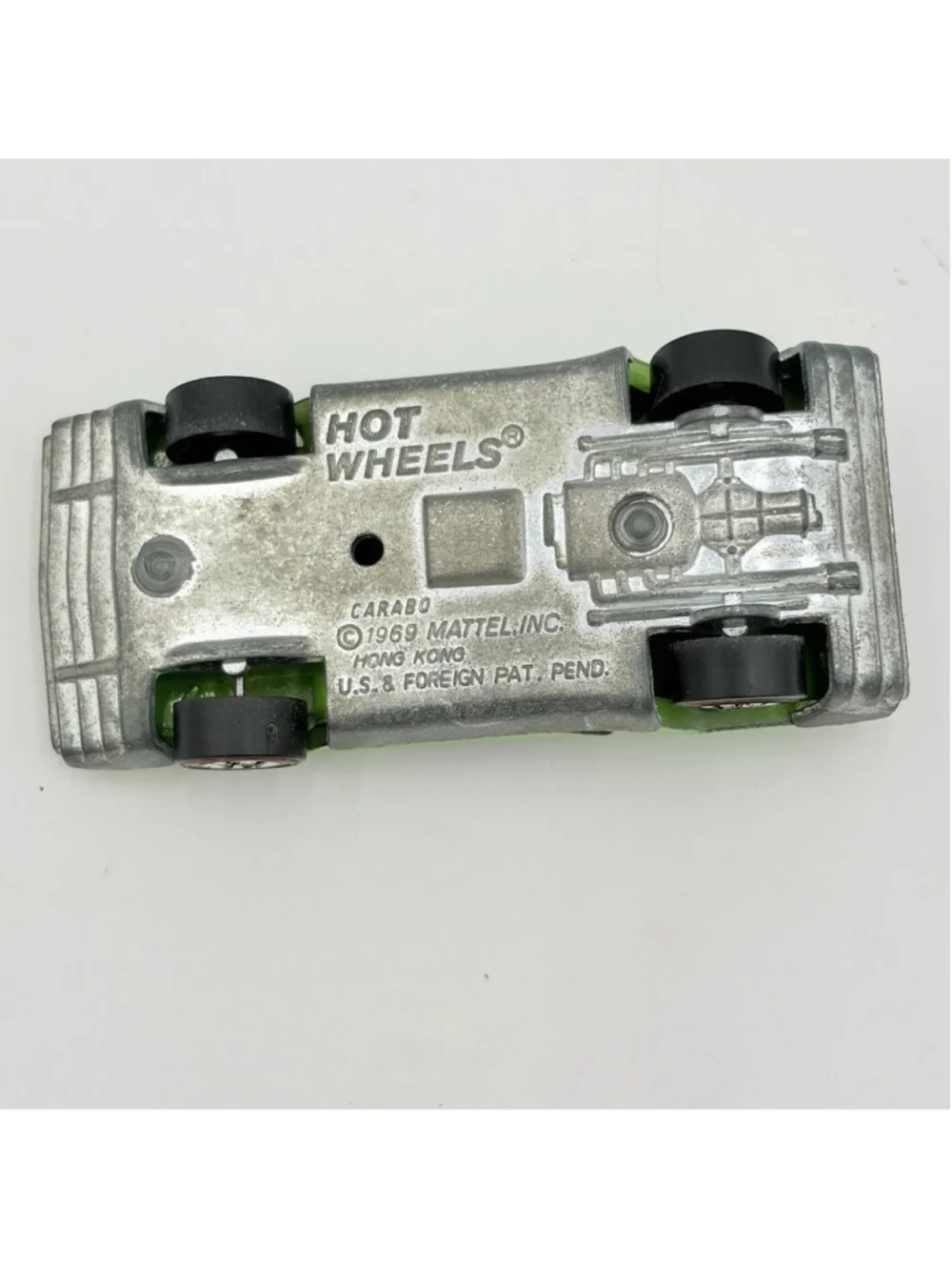 Vintage 1969 Hot Wheels Redline Carabo Green Gullwing Hong Kong
